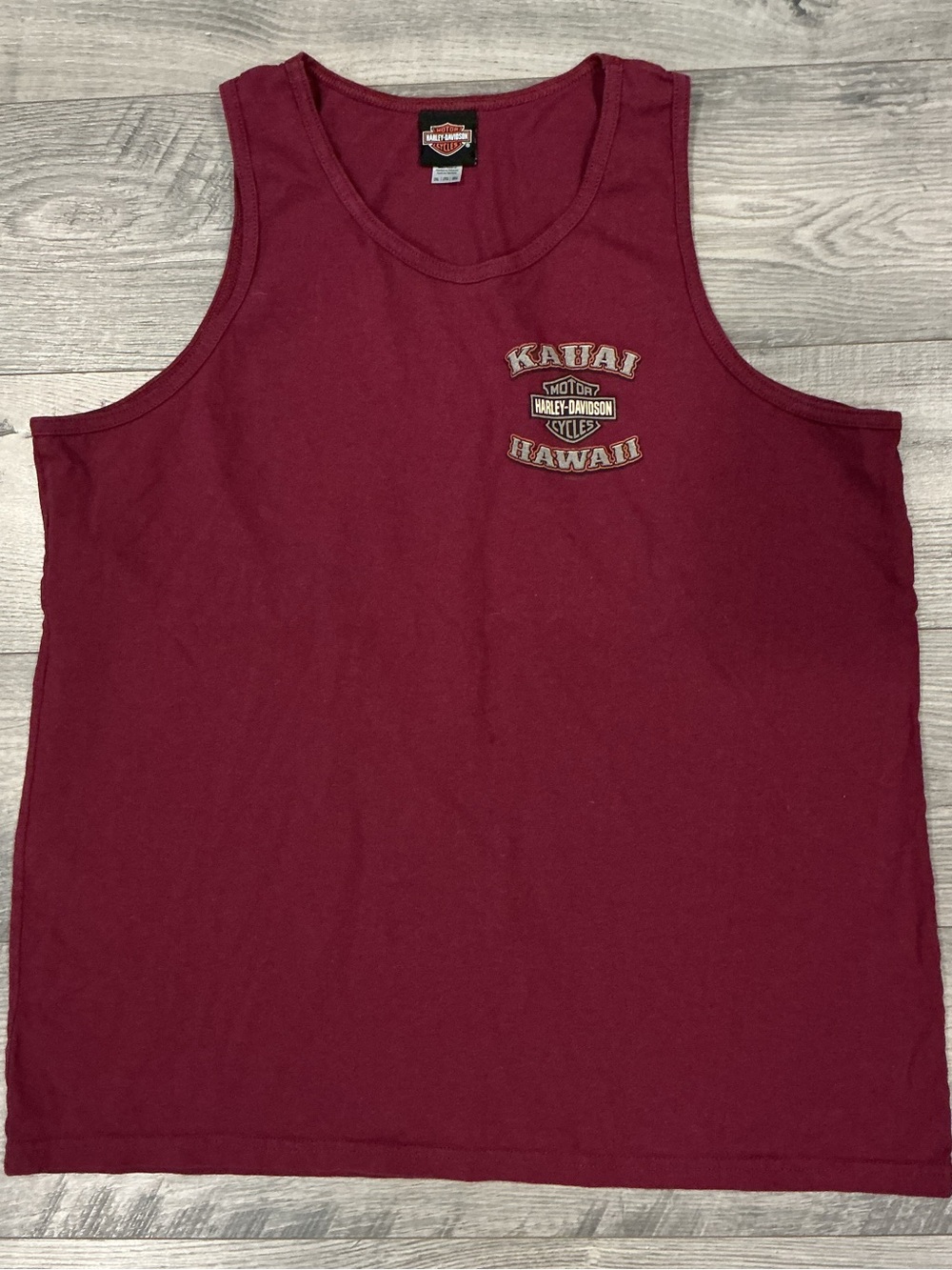 Harley-Davidson Maroon Tank Top with Kauai Patch